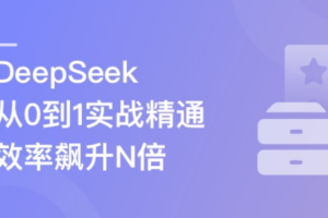 DeepSeek从0到1实战精通，效率飙升N倍|完结